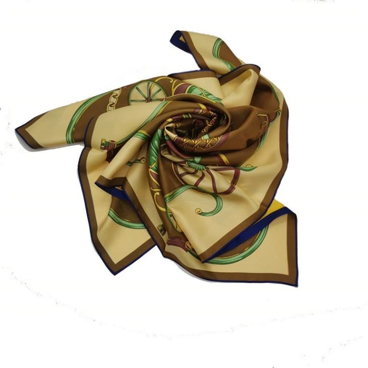Custom Digital Printed 100 Double Sided Silk Scarf Hangzhou