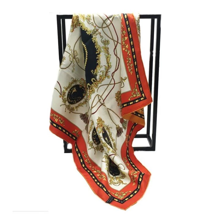 Custom Double Sided Digital Print Silk Scarfs For Women Stylish Custom Double Sided Digital Print Silk Scarfs For Women Stylish