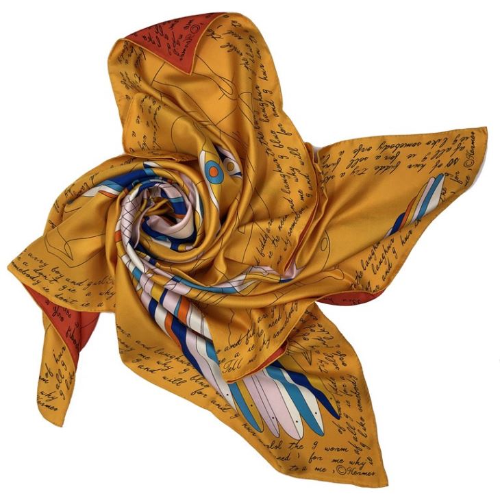 Double Sided Custom 100 Silk Digital Printed Scarf